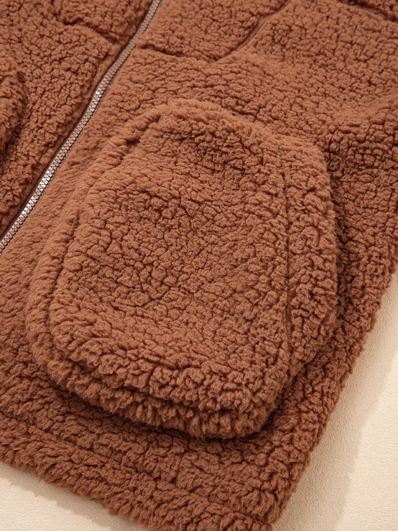 Marjorie Fit Zip Up Teddy Jacket