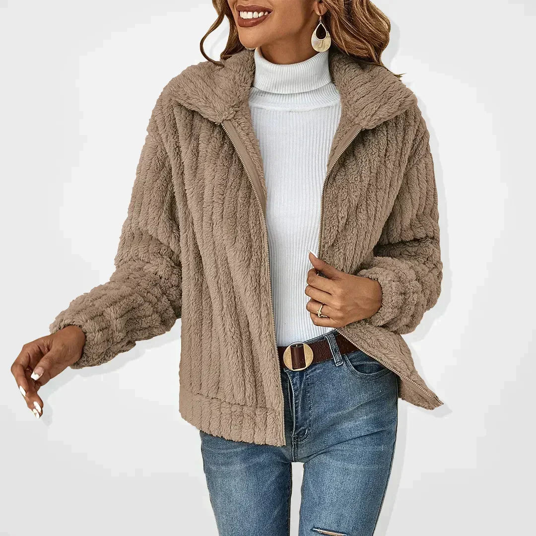 Stephanie Luxurious Plush Fleece Jacket
