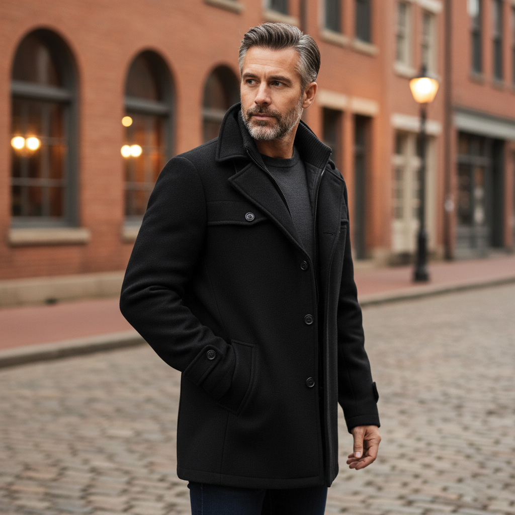 Brutus Wool Blend Overcoat