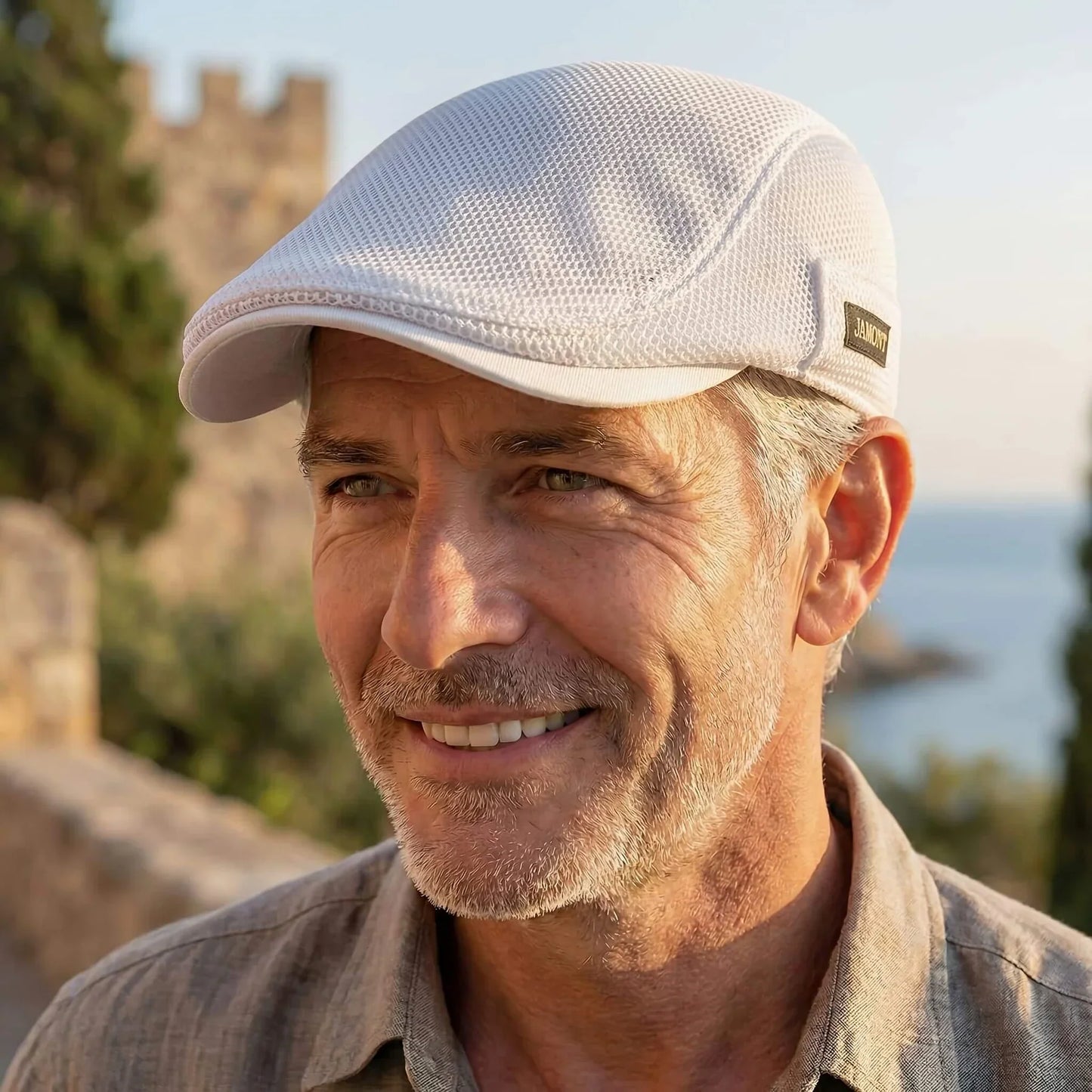 The Kensington Mesh Flat Cap