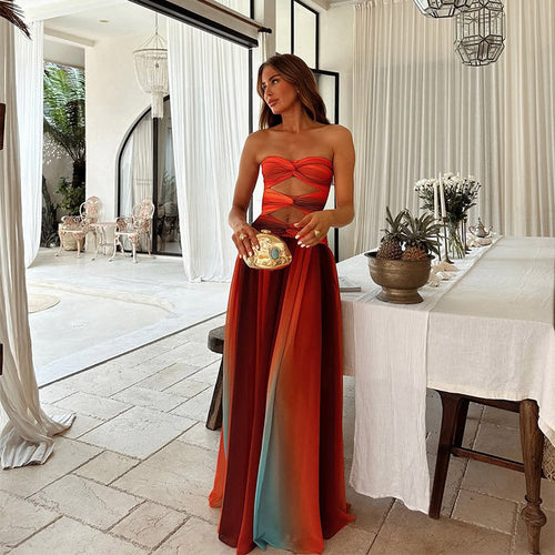 Micheli | Strapless Maxi Dress