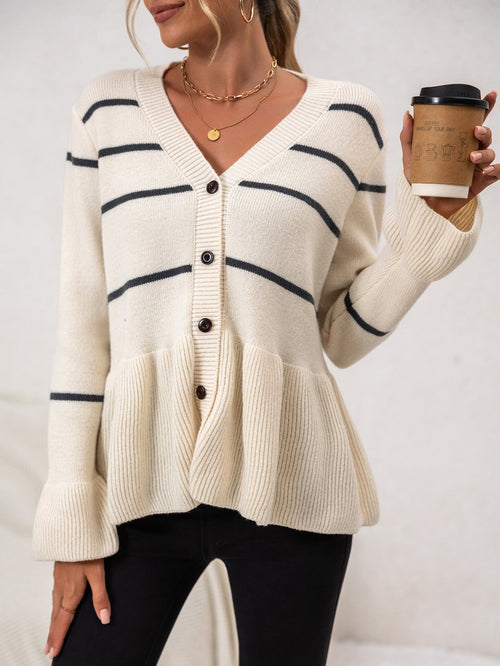 Lena Striped Cardigan