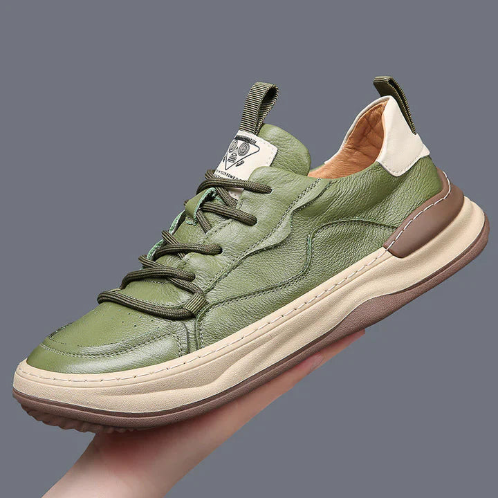 Men’s Premium Leather Cushioned Trainers