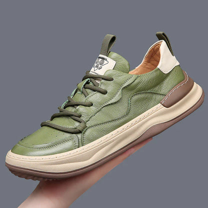 Men’s Premium Leather Cushioned Trainers