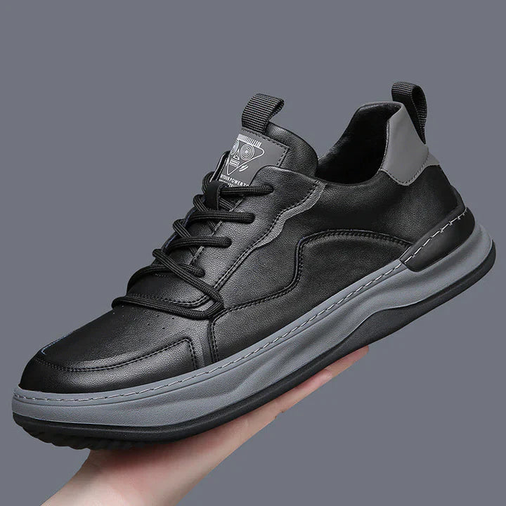 Men’s Premium Leather Cushioned Trainers