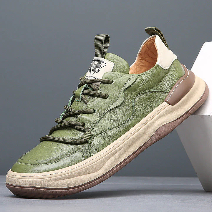 Men’s Premium Leather Cushioned Trainers