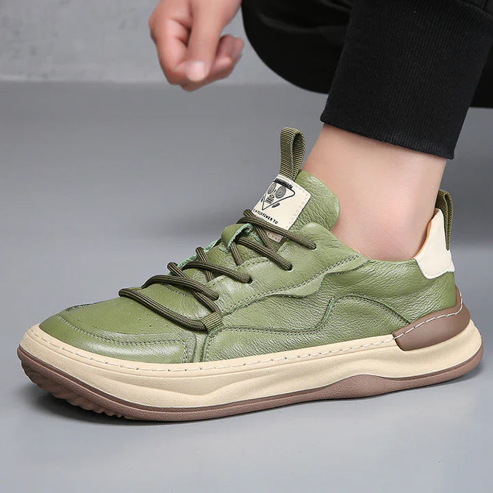 Men’s Premium Leather Cushioned Trainers