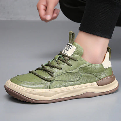 Men’s Premium Leather Cushioned Trainers