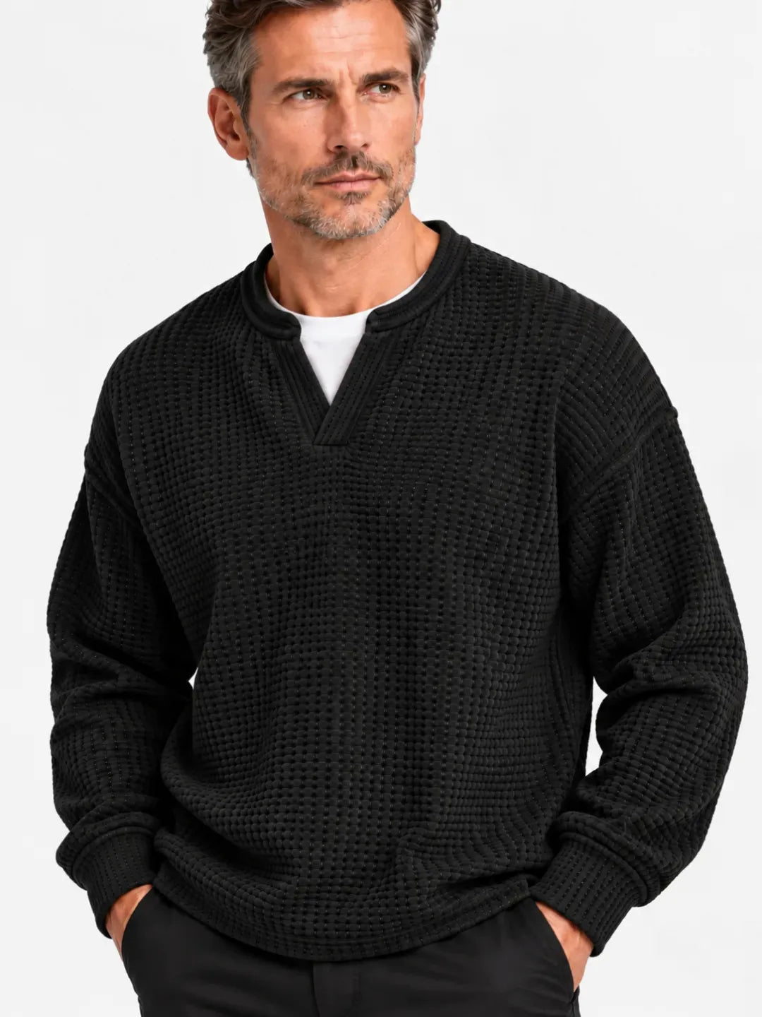 The Verona Waffle Henley