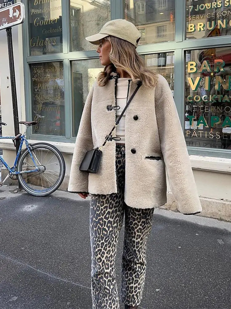 Adelina Fluffy Long Coat With Pockets