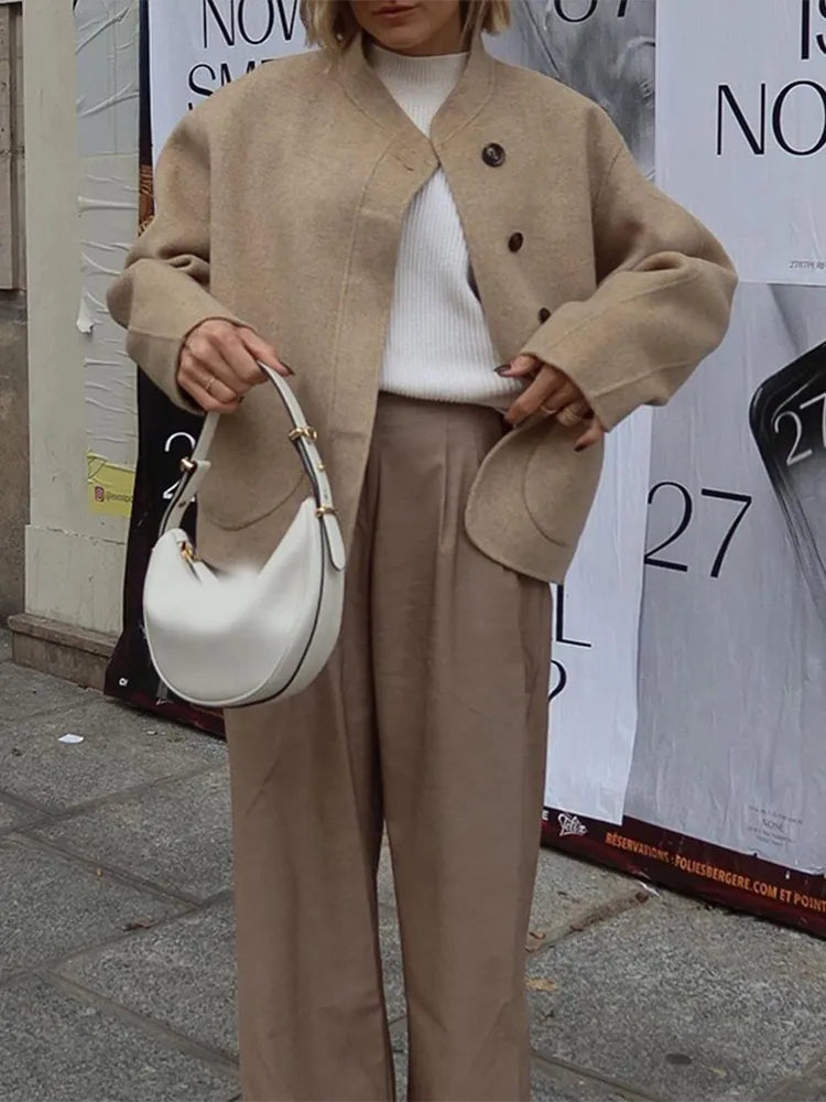 Kadira Oversized Wool Blend Coat