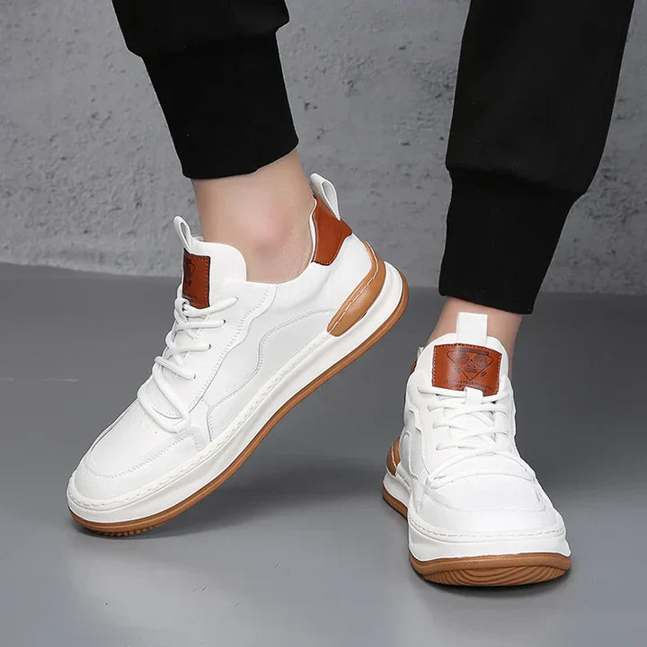 Men’s Premium Leather Cushioned Trainers