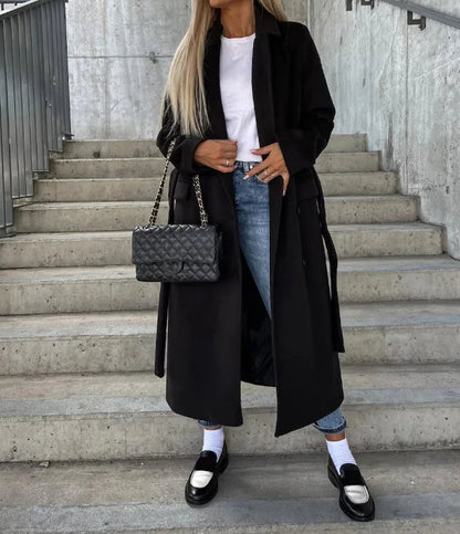 EleganceWool Double Breasted Coat