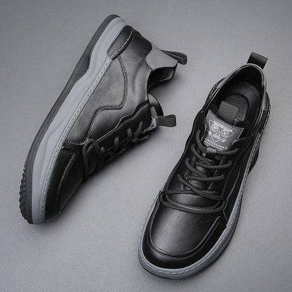 Men’s Premium Leather Cushioned Trainers