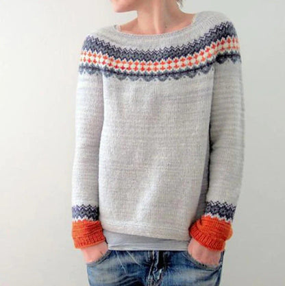 Christina - Patterned Knit Sweater