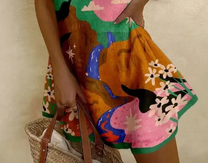 Still Standing Graphic Sleeveless Dress