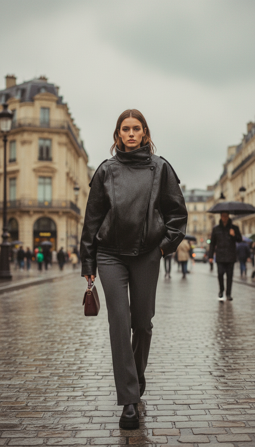 Faux Leather Jacket
