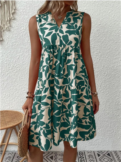 Women’s Floral Print Sleeveless Mini Dress