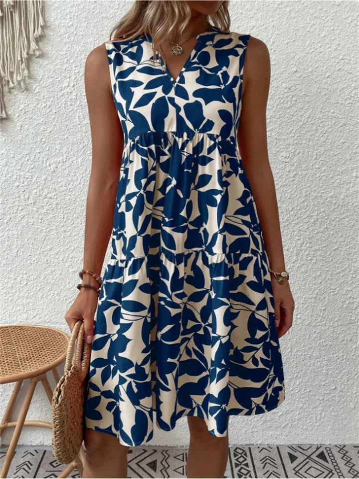 Women’s Floral Print Sleeveless Mini Dress