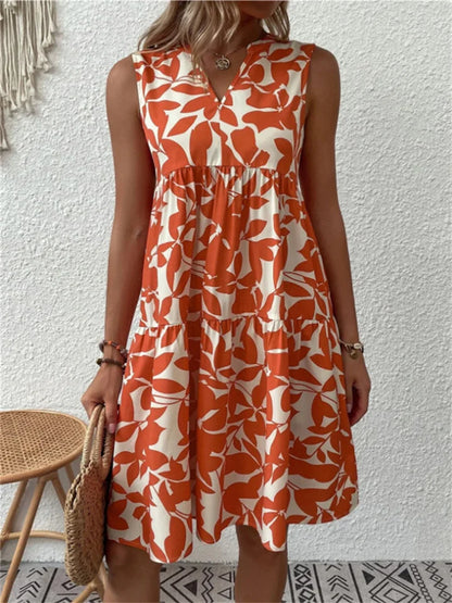 Women’s Floral Print Sleeveless Mini Dress