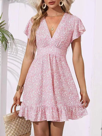 FloraBreeze Wrap Midi Dress
