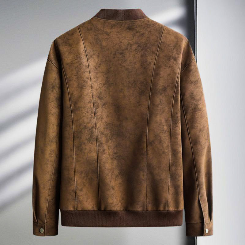 Zenith Suede Bomber Jacket