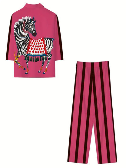 Zebra Pants Two-Piece Set