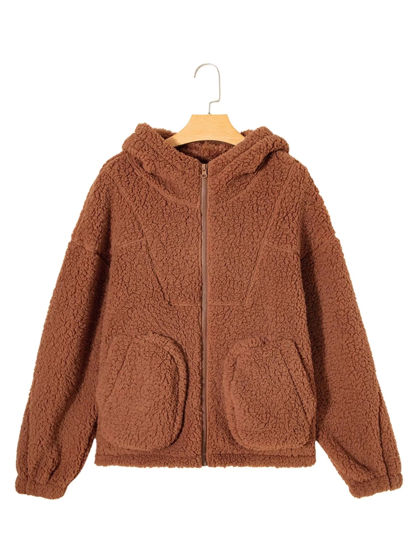 Marjorie Fit Zip Up Teddy Jacket