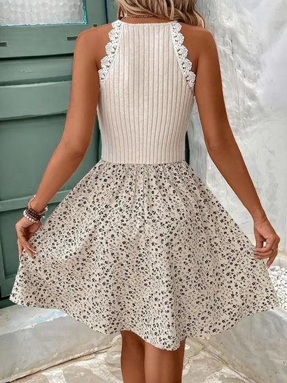 BloomBreeze Halter Dress