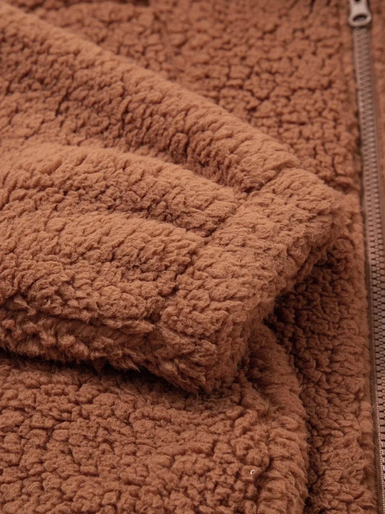 Marjorie Fit Zip Up Teddy Jacket