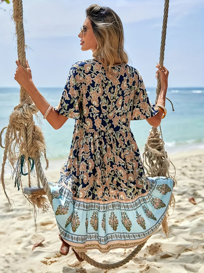 Women's Elegant Floral Print Dress