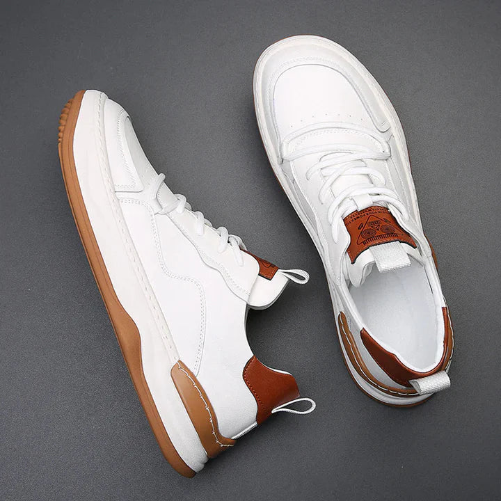 Men’s Premium Leather Cushioned Trainers