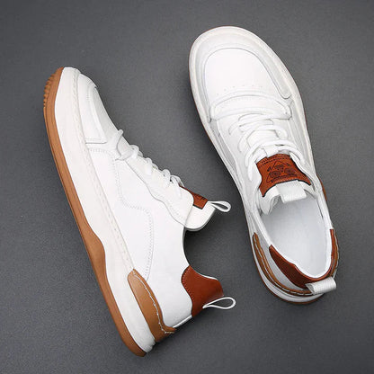 Men’s Premium Leather Cushioned Trainers