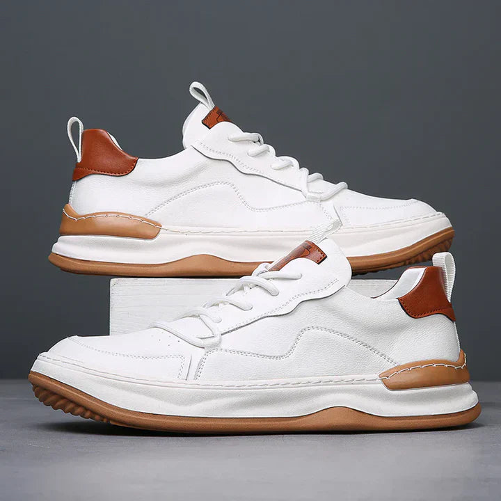Men’s Premium Leather Cushioned Trainers