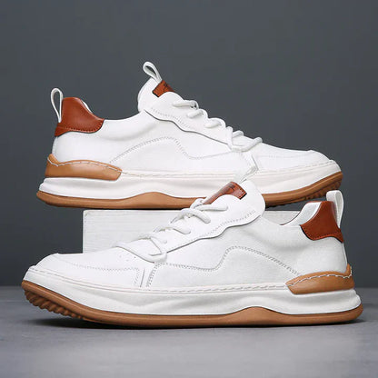 Men’s Premium Leather Cushioned Trainers