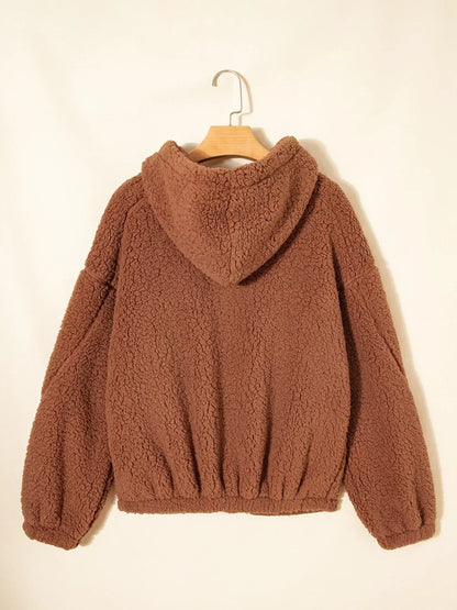 Marjorie Fit Zip Up Teddy Jacket