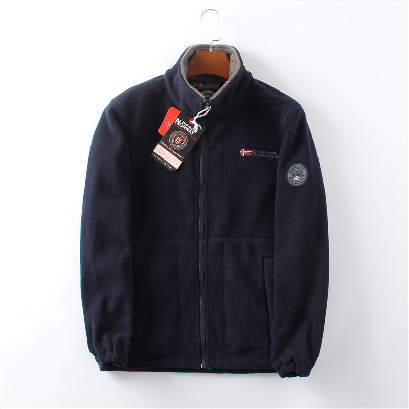 Man Double-Sided Polar Fleece Jacket
