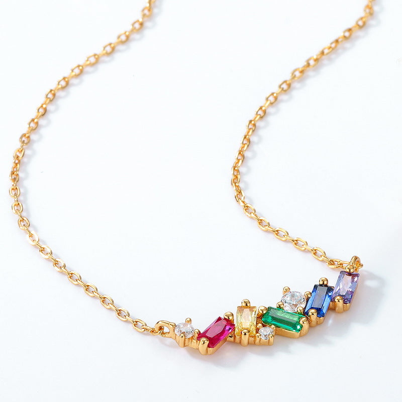 LuxeRainbow Necklace & Ring Set