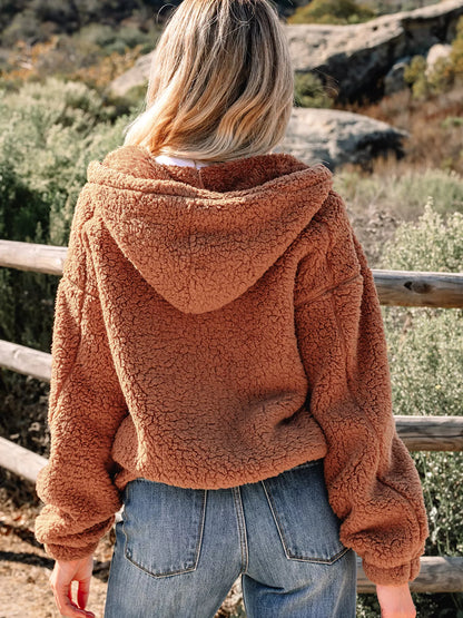 Marjorie Fit Zip Up Teddy Jacket